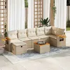 Image de Vidaxl Salon De Jardin Avec Coussins 8 Pcs Beige RÃ©sine TressÃ©e