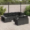 Image de Vidaxl Salon De Jardin 11 Pcs Avec Coussins Noir RÃ©sine TressÃ©e
