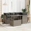 Image de Vidaxl Salon De Jardin 5 Pcs Avec Coussins Gris RÃ©sine TressÃ©e