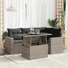 Image de Vidaxl Salon De Jardin 5 Pcs Avec Coussins Gris RÃ©sine TressÃ©e