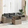 Image de Vidaxl Salon De Jardin 5 Pcs Avec Coussins Gris RÃ©sine TressÃ©e