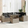Image de Vidaxl Salon De Jardin 6 Pcs Avec Coussins Gris RÃ©sine TressÃ©e