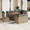 Image de Vidaxl Salon De Jardin Avec Coussins 9 Pcs Beige RÃ©sine TressÃ©e