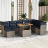 Image de Vidaxl Salon De Jardin 6 Pcs Avec Coussins Gris RÃ©sine TressÃ©e