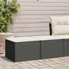 Image de Vidaxl Salon De Jardin Avec Coussins 2 Pcs Noir RÃ©sine TressÃ©e Acacia