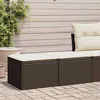 Image de Vidaxl Salon De Jardin Avec Coussins 2pcs Marron RÃ©sine TressÃ©e Acacia