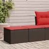 Image de Vidaxl Salon De Jardin Avec Coussins 2pcs Marron RÃ©sine TressÃ©e Acacia