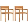 Image de Vidaxl Chaises De Jardin 2 PiÃ¨ces 50x53x80 Cm Bois Massif Acacia