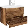 Image de vidaXL Meuble lavabo avec bassin et robinet intÃ©grÃ©s vieux bois