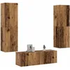 Image de vidaXL Meubles TV muraux 3 pcs vieux bois bois d'ingÃ©nierie