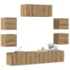 Image de vidaXL Ensemble de meuble TV mural 7 pcs chÃªne artisanal