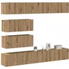 Image de vidaXL Ensemble de meuble TV mural 6 pcs chÃªne artisanal