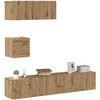 Image de vidaXL Ensemble de meuble TV mural 4 pcs chÃªne artisanal