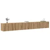 Image de vidaXL Ensemble de meuble TV mural 3 pcs chÃªne artisanal