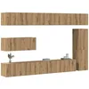 Image de vidaXL Ensemble de meuble TV mural 7 pcs chÃªne artisanal
