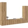 Image de vidaXL Ensemble de meuble TV mural 4 pcs chÃªne artisanal