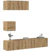 Image de vidaXL Ensemble de meuble TV mural 4 pcs chÃªne artisanal