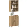 Image de vidaXL Buffet avec armoire murale chÃªne artisanal bois d'ingÃ©nierie