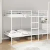 Image de VidaXL Lit superposÃ© sans matelas blanc 100x200 cm acier