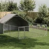 Image de Vidaxl Niche D'extÃ©rieur Pour Chien Enclos 6x3x1,9 M Acier GalvanisÃ©