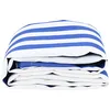 Image de vidaXL Tissu de remplacement de store bleu et blanc 10x1.6 m