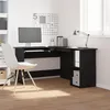 Image de Bureau vidaXL Noir en ChÃªne 120x140x75 cm en Bois d'ingÃ©nierie