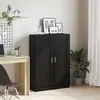 Image de BibliothÃ¨que vidaXL en noir et chÃªne 82,5 x 30,5 x 115 cm en bois d'ingÃ©nierie