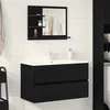 Image de vidaXL Miroir de salle de bain chÃªne noir 60x10,5x45cm bois ingÃ©nierie