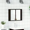 Image de Armoire miroir salle de bain LED vidaXL, chÃªne noir, 60x12x45 cm, en bois d'ingÃ©nierie