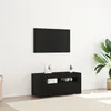Image de Meuble TV vidaXL avec LED ChÃªne noir 90x35x40 cm Bois d'ingÃ©nierie