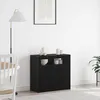Image de Buffet vidaXL avec lumiÃ¨res LED, ChÃªne noir, 80x35x75 cm, Bois d'ingÃ©nierie