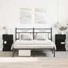 Image de vidaXL Table de chevet 2 pcs Noir ChÃªne 40x35x65 cm Bois reconstituÃ©