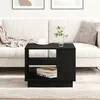 Image de Table basse en chÃªne noir 55x55x42 cm en bois d'ingÃ©nierie