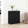 Image de Buffet en chÃªne noir vidaXL - 60 x 30 x 70 cm - FabriquÃ© en bois d'ingÃ©nierie