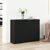 Image de Buffet vidaXL Noir ChÃªne 90,5x30x70 cm Bois d'ingÃ©nierie