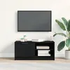 Image de Meuble TV vidaXL Noir ChÃªne 80x35x36,5 cm Bois agglomÃ©rÃ©