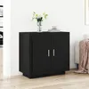 Image de Buffet vidaXL Noir ChÃªne 80x40x75 cm Bois d'ingÃ©nierie
