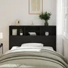 Image de Cabinet De TÃªte Vidaxl - ChÃªne Noir, 140x19x103,5 Cm, FabriquÃ© En Bois D'ingÃ©nierie