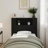 Image de vidaXL Cabinet de TÃªte de Lit ChÃªne noir 100 x 19 x 104.5 cm