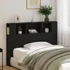Image de TÃªte de lit noire en chÃªne - 140x19x104.5 cm - FabriquÃ© en bois d'ingÃ©nierie 862758
