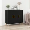Image de Buffet vidaXL Noir ChÃªne 90x34x80 cm en Bois d'ingÃ©nierie