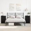 Image de Tables de chevet vidaXL 2 piÃ¨ces ChÃªne noir 40x65x65 cm FabriquÃ©es en bois d'ingÃ©nierie