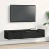 Image de Armoire murale en chÃªne noir 102x30x20 cm en bois d'ingÃ©nierie