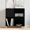 Image de Armoire Ã  disques vidaXL Noir ChÃªne 84,5x38x89 cm Bois d'ingÃ©nierie