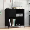 Image de Armoire enregistreuse vidaXL ChÃªne Noir 84,5x38x89 cm Bois d'ingÃ©nierie