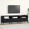 Image de Meuble TV vidaXL Noir ChÃªne 150x30x44,5 cm Bois d'ingÃ©nierie