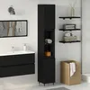 Image de Meuble de Salle de Bain vidaXL Noir ChÃªne 30x30x190 cm Bois IngÃ©nierie