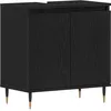 Image de vidaXL Meuble Sous Lavabo ChÃªne Noir 58x33x60 cm Bois d'IngÃ©nierie