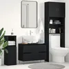 Image de Meuble sous Ã©vier de salle de bain vidaXL ChÃªne Noir 80x33x60 cm Bois d'ingÃ©nierie