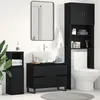 Image de Meuble sous lavabo vidaXL Noir ChÃªne 80x33x60 cm Bois d'ingÃ©nierie